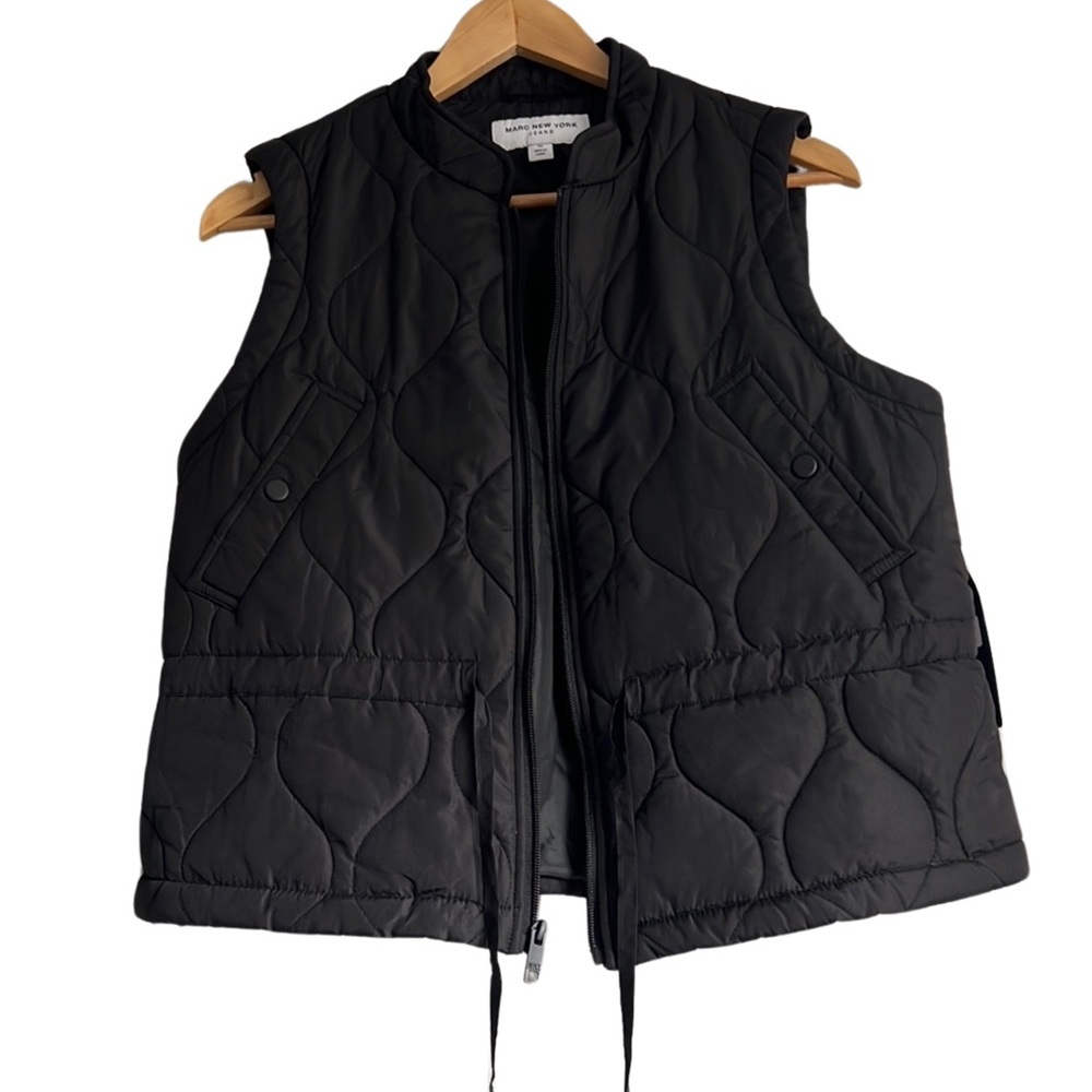 New With Tags Black Marc New York Puffer Vest Size Medium